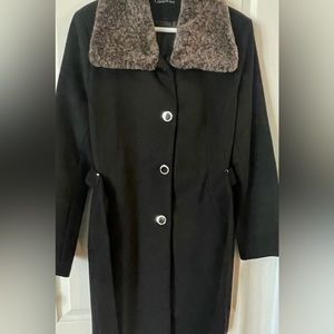 Calvin Klein women’s black wool coat size 12